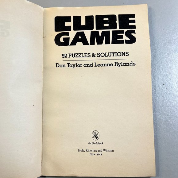 Vintage '81 Cube Games Rubik's Cube  Puzzle & Solutions Book - Picture 8 of 13